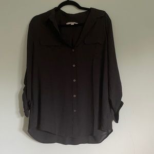 Black front pocket dress shirt from loft